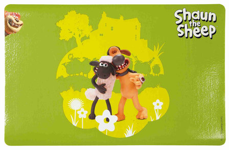 Shaun the Sheep Keramische voer/waterbak groen 0.3 ltr / 12 cm + GRATIS PLACEMAT