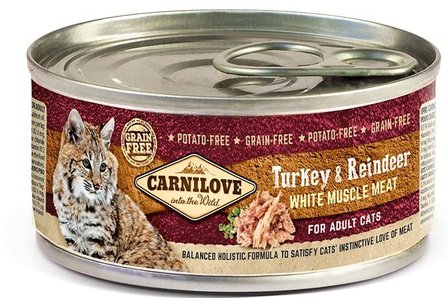 Carnilove Kat Turkey/Reindeer 5+1 gratis