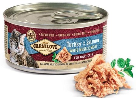Carnilove Kat Turkey/Salmon 5+1 gratis