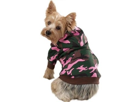 Camo Hoodie Roze XS Casual Canine OP=OP