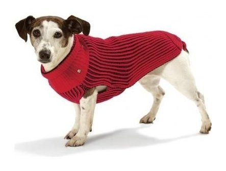 Hondenpullover met ingebouwde regencape Rood OP=OP