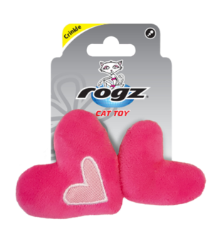 Rogz Catnip Plush Hearts Pink