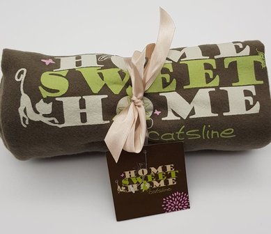 Catsline Plaid 90 x 70 cm Home Sweet Home