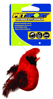Pet Sport Feathered Kitty Wobbler Red