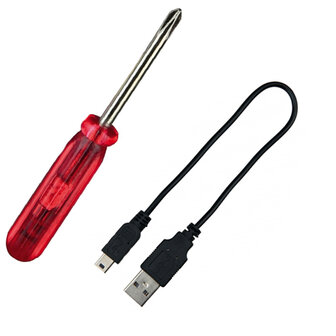 Flash Lichtring USB M-L 45 cm Geel