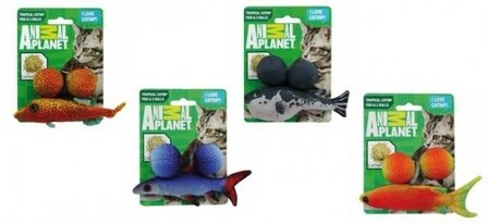 Animal Planet Tropical Catnip Fish + 2 Balls