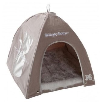 Happy House Cat Lifestyle Tent Taupe
