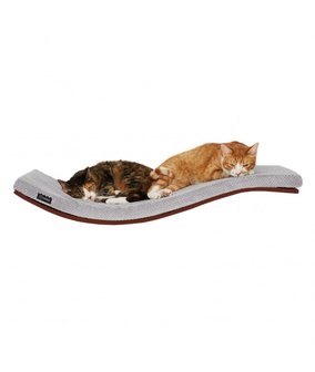 Cosy and Dozy - Chill DeLuxe Cat Shelf - Walnut + Soft Grey