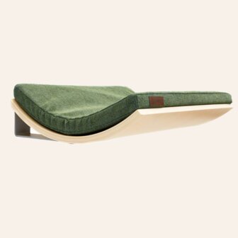 Cosy and Dozy - Chill Cat Shelf - Maple + Elegant Green