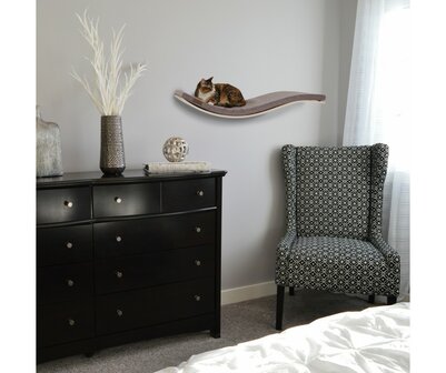 Cosy and Dozy - Chill DeLuxe Cat Shelf - Wenge + Elegant Green