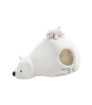 Iglo - IJsbeer voor Kat of kleine Hond - Met kleine ijsbeer - 70 x 43 x 40 cm