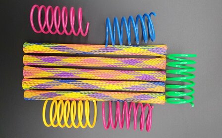 Set kattenspeeltjes met Medium Boinks (5) en Springs (5)