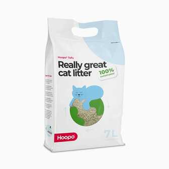 HOOPO - Tofu Kattenbakvulling - zak van 7 Liter