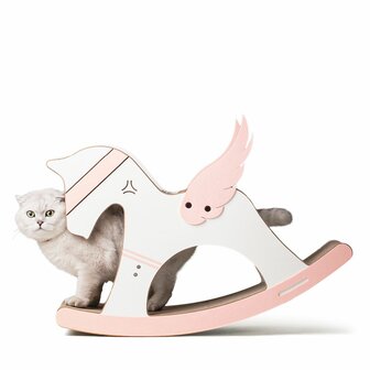 Canadian Cat Krabmeubel Unicorn - Wit-Roze - 74 x 26 x 50 cm