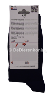 Meia Mania Sokken 'Kat' &ndash; Diepblauw &ndash; Maat 35/38