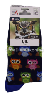 Meia Mania Sokken met Uiltjes &ndash; Blauw &ndash; Maat 35/38