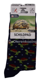 Meia Mania Sokken met Schildpadden &ndash; Donkerblauw &ndash; Maat 35/38