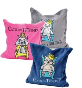 Speelkussen Cats on Thrones Groot 17 x 17 x 3,5