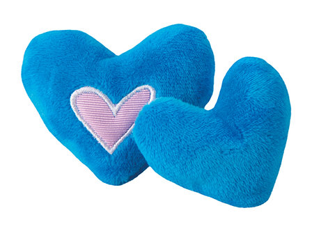 Rogz Catnip Plush Hearts Blue