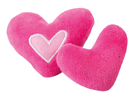 Rogz Catnip Plush Hearts Pink