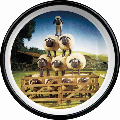 Shaun the Sheep Keramische voer/waterbak bruin 0.3 ltr / 12 cm + GRATIS PLACEMAT