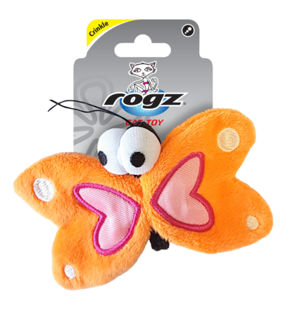 Rogz Catnip Plush Butterfly Orange