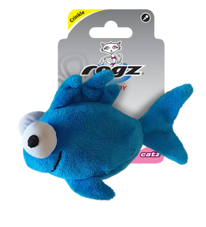 Rogz Catnip Plush Fish Blue