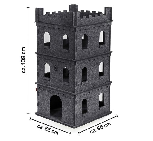 Candian Cat - Felty Fort - Kattenburcht Vilt - 55 x 55 x 108