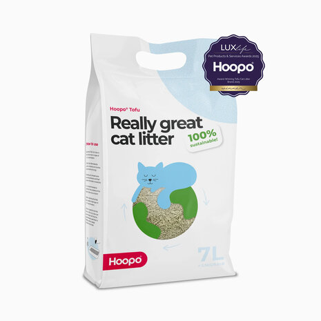 HOOPO - Tofu Kattenbakvulling - zak van 7 Liter