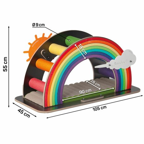 Canadian Cat Krabmeubel Rainbow - Meerkleurig - 105 x 45 x 55 cm