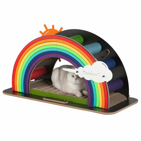 Canadian Cat Krabmeubel Rainbow - Meerkleurig - 105 x 45 x 55 cm