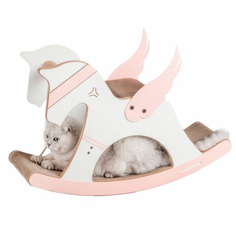 Canadian Cat Krabmeubel Unicorn - Wit-Roze - 74 x 26 x 50 cm