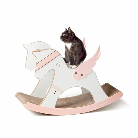 Canadian Cat Krabmeubel Unicorn - Wit-Roze - 74 x 26 x 50 cm