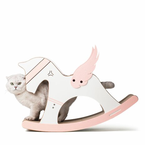 Canadian Cat Krabmeubel Unicorn - Wit-Roze - 74 x 26 x 50 cm