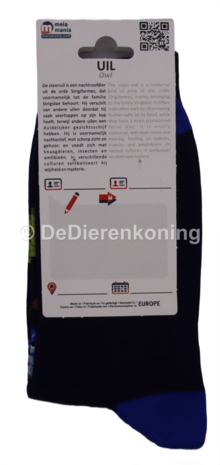 Meia Mania Sokken met Uiltjes &ndash; Blauw &ndash; Maat 39/42