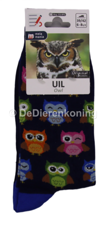 Meia Mania Sokken met Uiltjes &ndash; Blauw &ndash; Maat 39/42