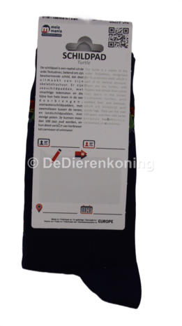 Meia Mania Sokken met Schildpadden &ndash; Donkerblauw &ndash; Maat 35/38