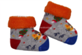 Meia-Mania-Babysokjes-met-Kat-Grijs-Blauw-&amp;-Rood-met-Oranje-Rand-One-Size